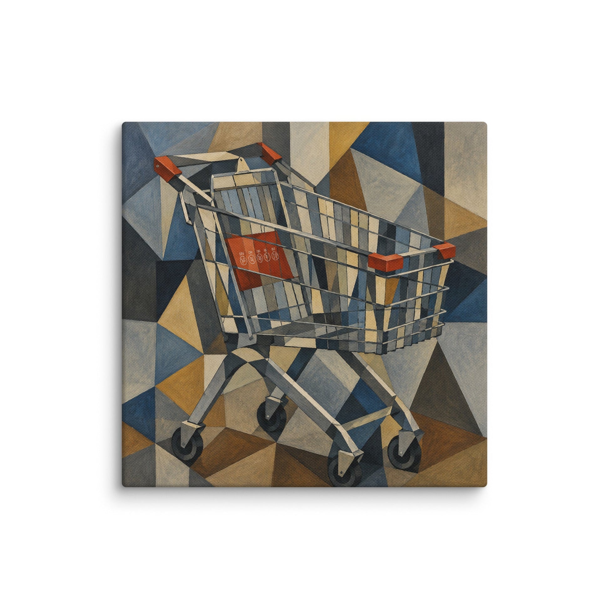 Cubist Shopping Trolley Canvas - One for Students - rubberchicken.studio