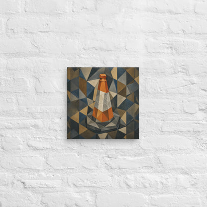 Cubist Traffic Cone Canvas - One for Students - rubberchicken.studio