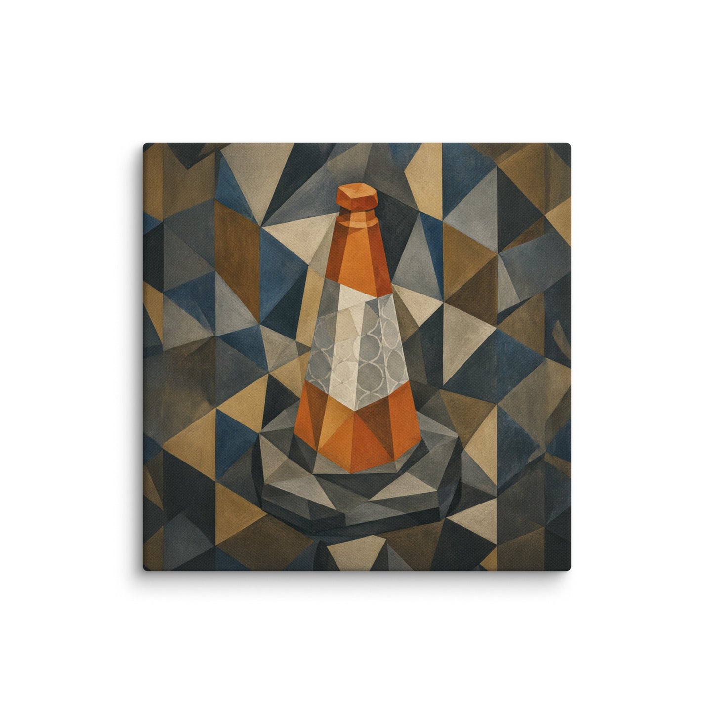 Cubist Traffic Cone Canvas - One for Students - rubberchicken.studio