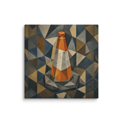 Cubist Traffic Cone Canvas - One for Students - rubberchicken.studio