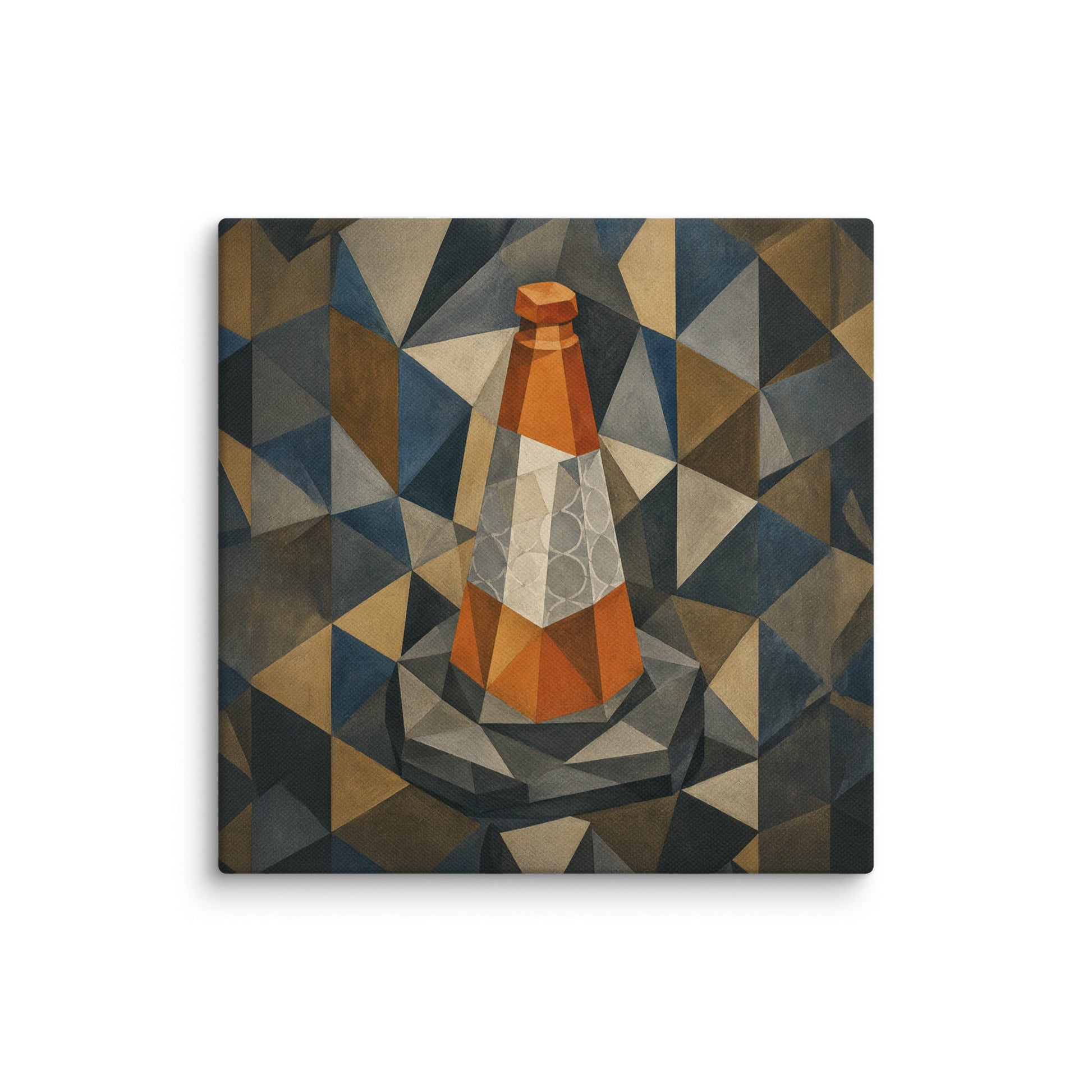 Cubist Traffic Cone Canvas - One for Students - rubberchicken.studio