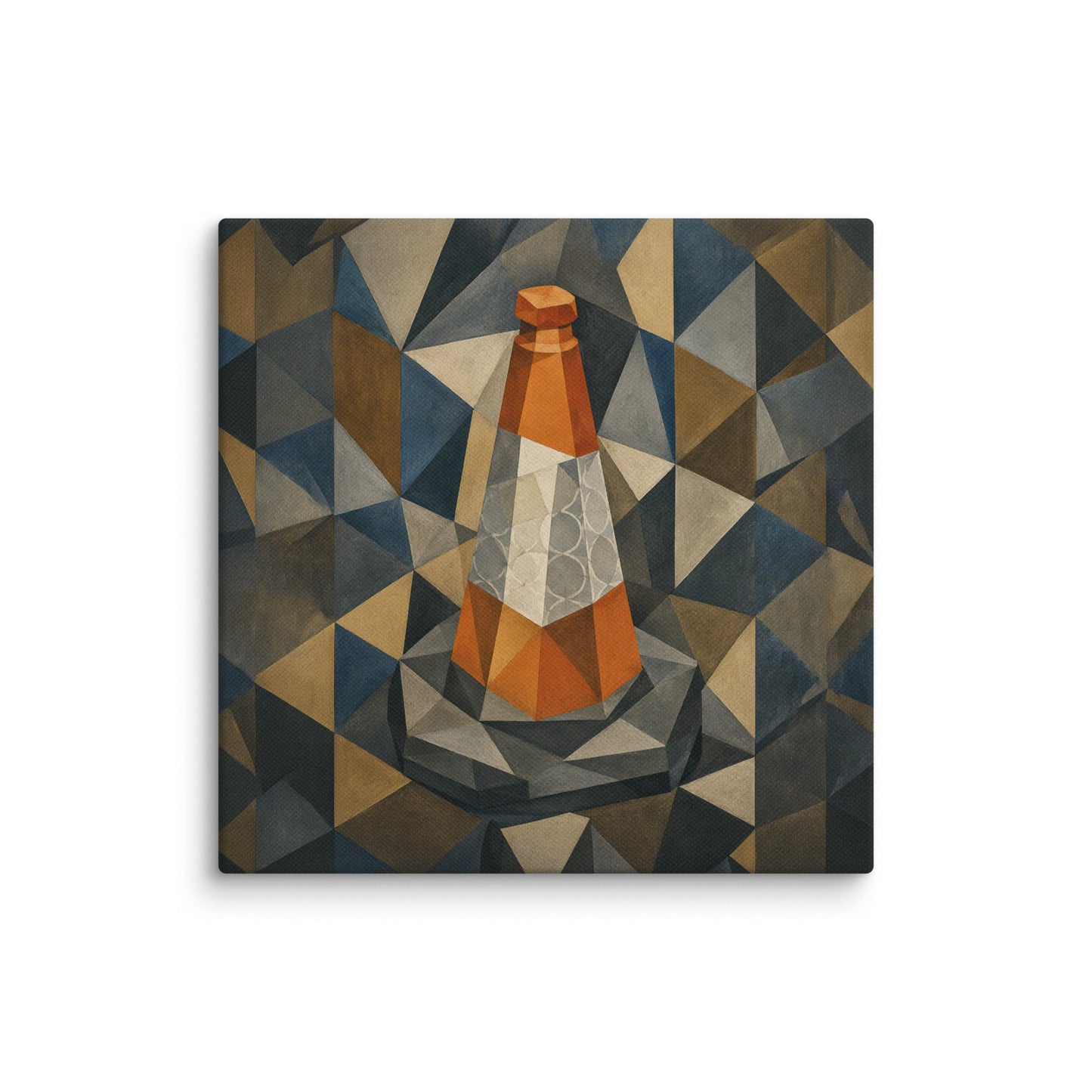 Cubist Traffic Cone Canvas - One for Students - rubberchicken.studio