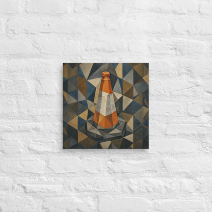 Cubist Traffic Cone Canvas - One for Students - rubberchicken.studio