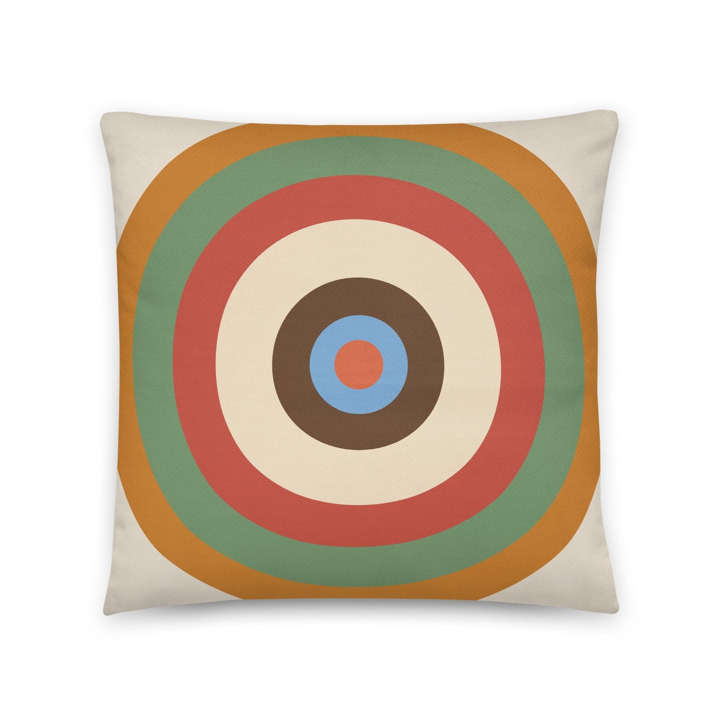 Darjeeling - cotton cushion cover - Warm spice tones meet soft greens and faded blues - rubberchicken.studio