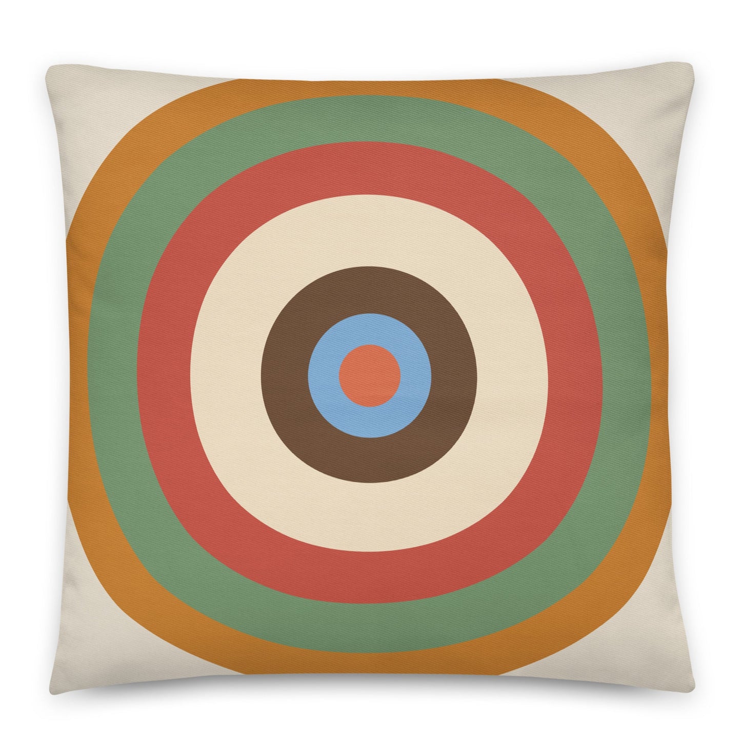 Darjeeling - cotton cushion cover - Warm spice tones meet soft greens and faded blues - rubberchicken.studio