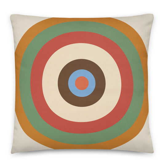 Darjeeling - cotton cushion cover - Warm spice tones meet soft greens and faded blues - rubberchicken.studio