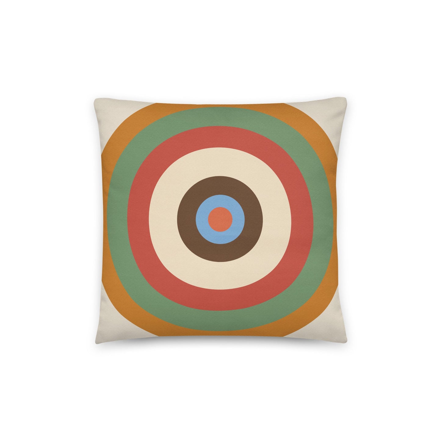 Darjeeling - cotton cushion cover - Warm spice tones meet soft greens and faded blues - rubberchicken.studio