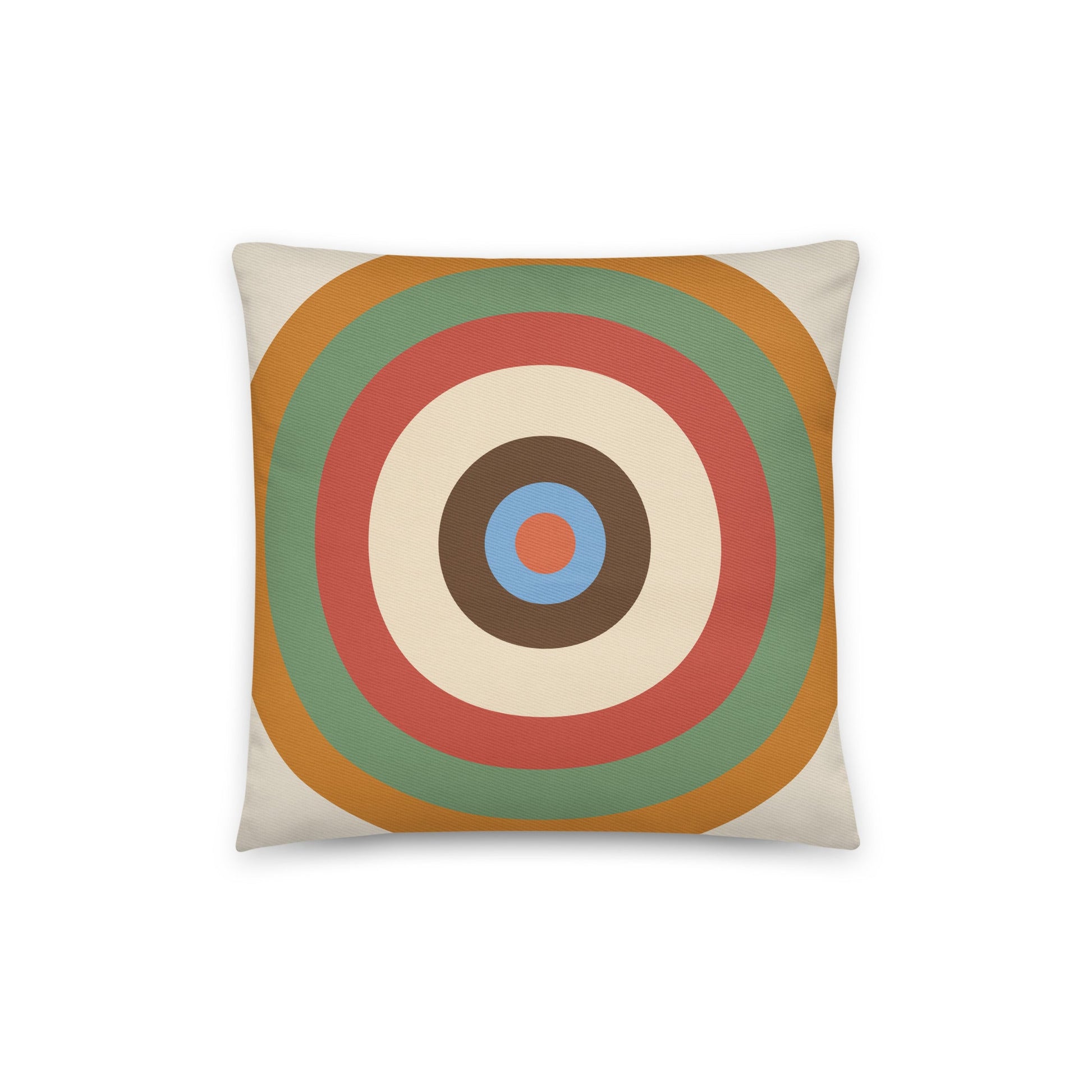 Darjeeling - cotton cushion cover - Warm spice tones meet soft greens and faded blues - rubberchicken.studio