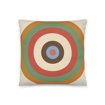 Darjeeling - cotton cushion cover - Warm spice tones meet soft greens and faded blues - rubberchicken.studio