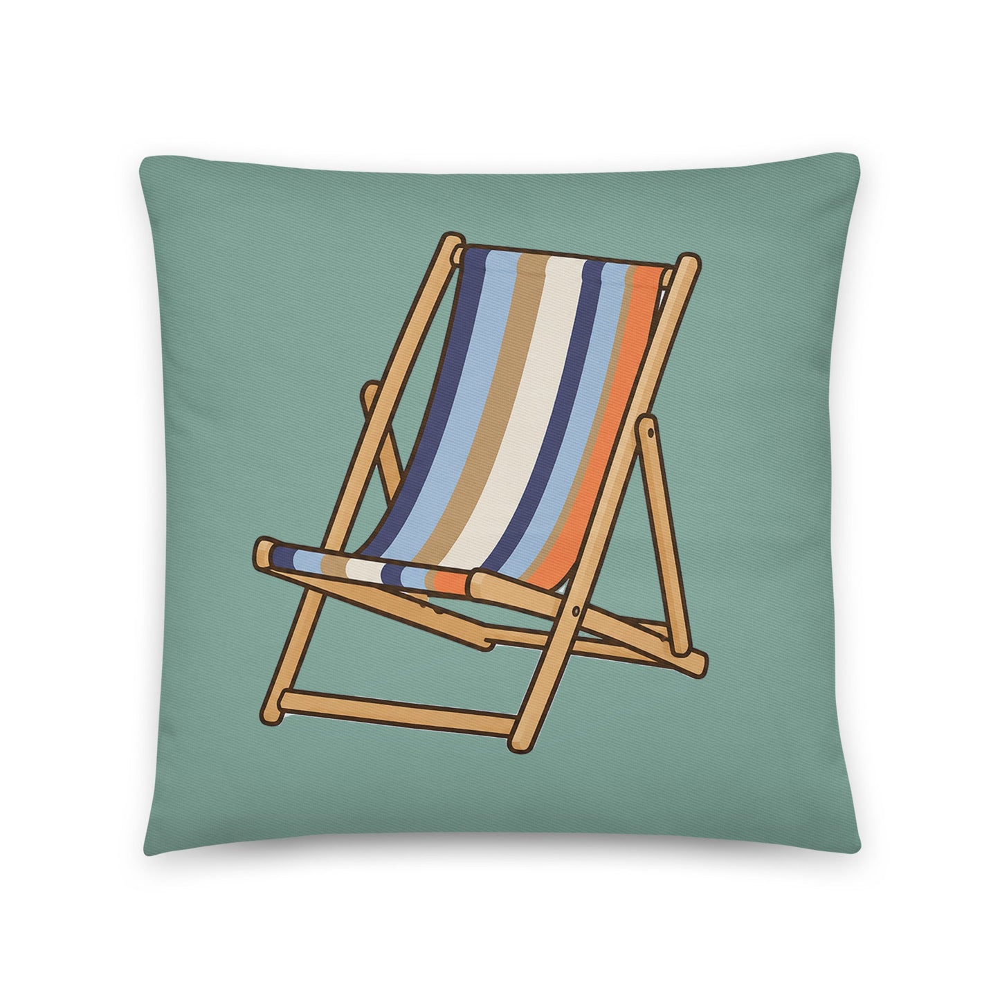 Deckchair - cotton cushion cover - rubberchicken.studio