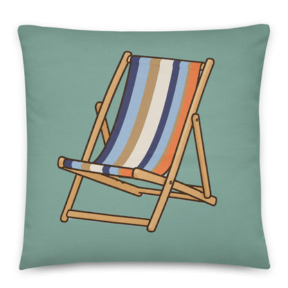 Deckchair - cotton cushion cover - rubberchicken.studio