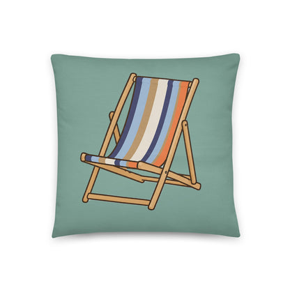 Deckchair - cotton cushion cover - rubberchicken.studio