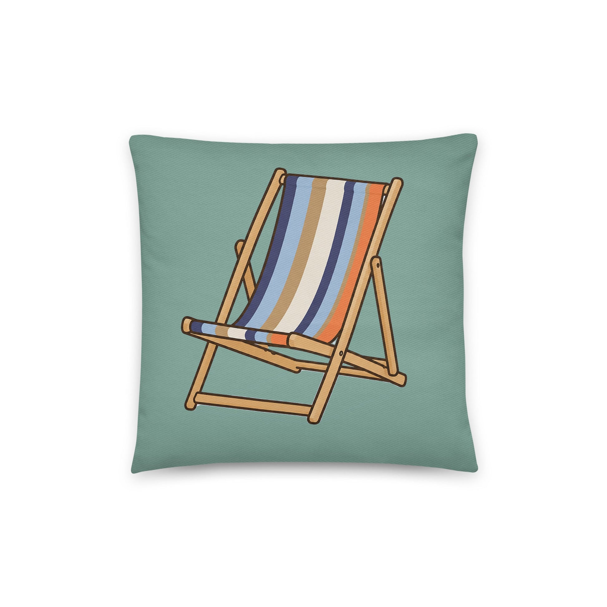 Deckchair - cotton cushion cover - rubberchicken.studio
