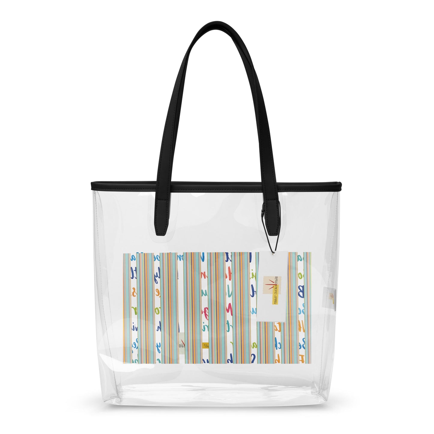 Deckchair Pattern and Seaside Towns clear tote bag - rubberchicken.studio