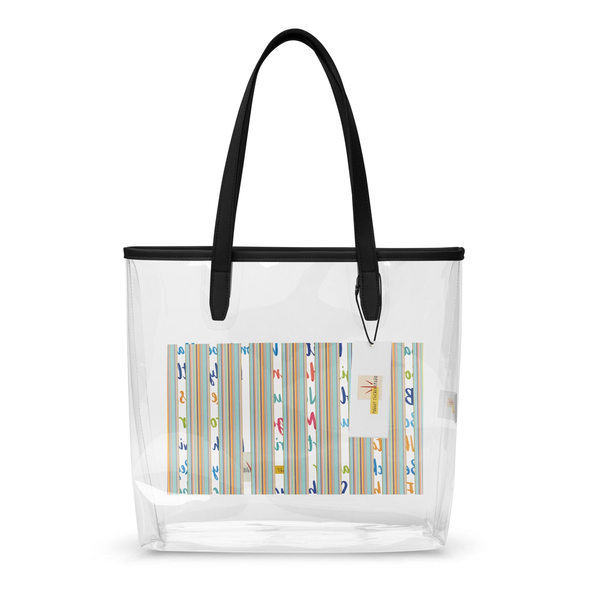 Deckchair Pattern and Seaside Towns clear tote bag - rubberchicken.studio