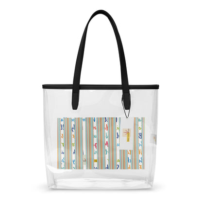 Deckchair Pattern and Seaside Towns clear tote bag - rubberchicken.studio