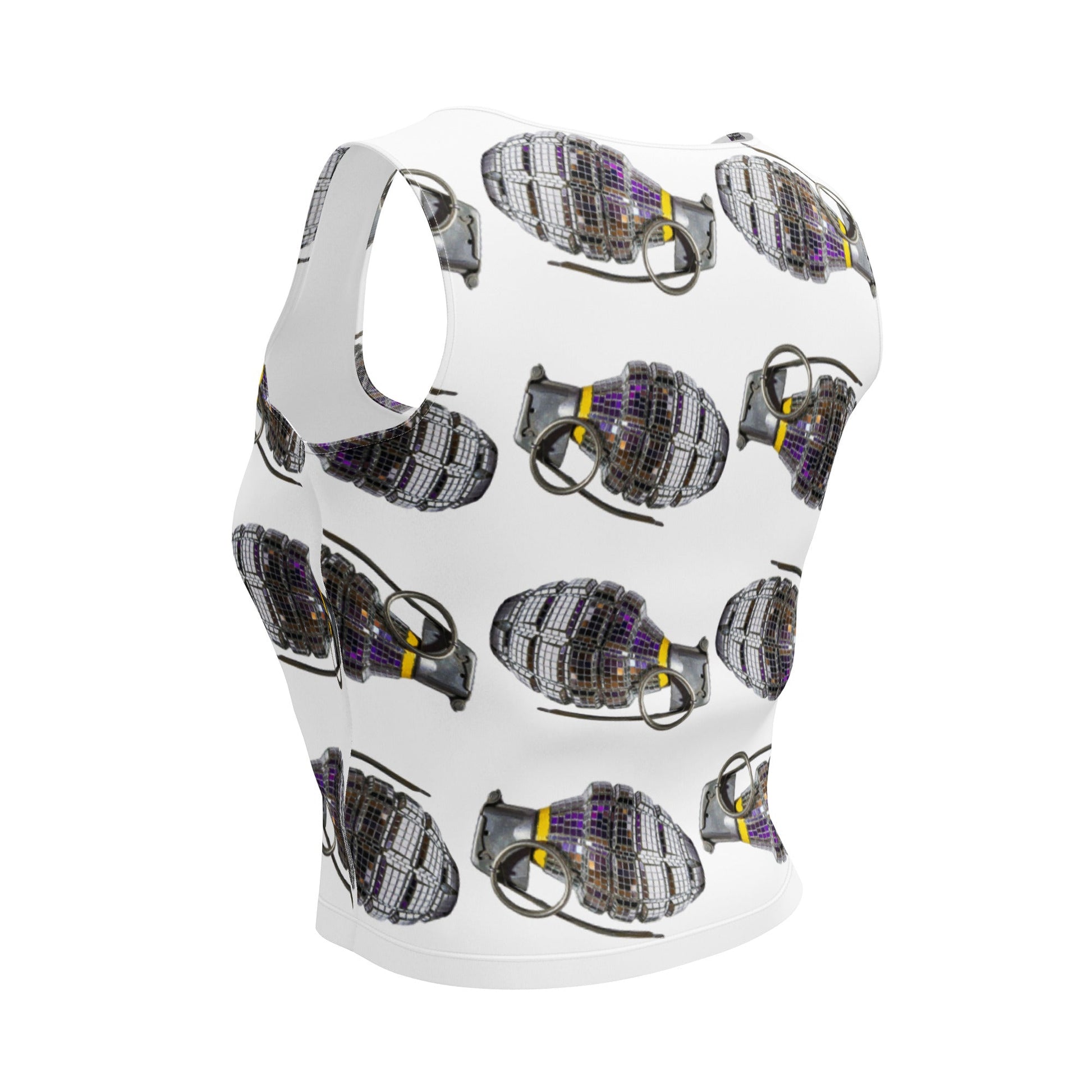 Disco Grenades sleeveless Crop Top - rubberchicken.studio
