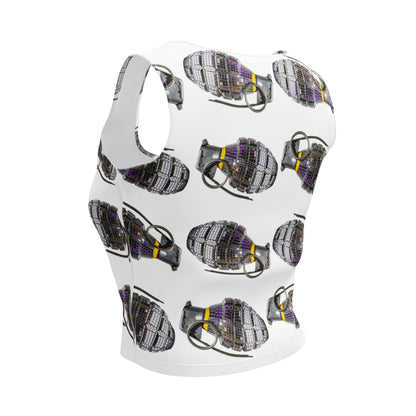 Disco Grenades sleeveless Crop Top - rubberchicken.studio