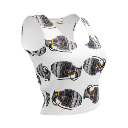 Disco Grenades sleeveless Crop Top - rubberchicken.studio