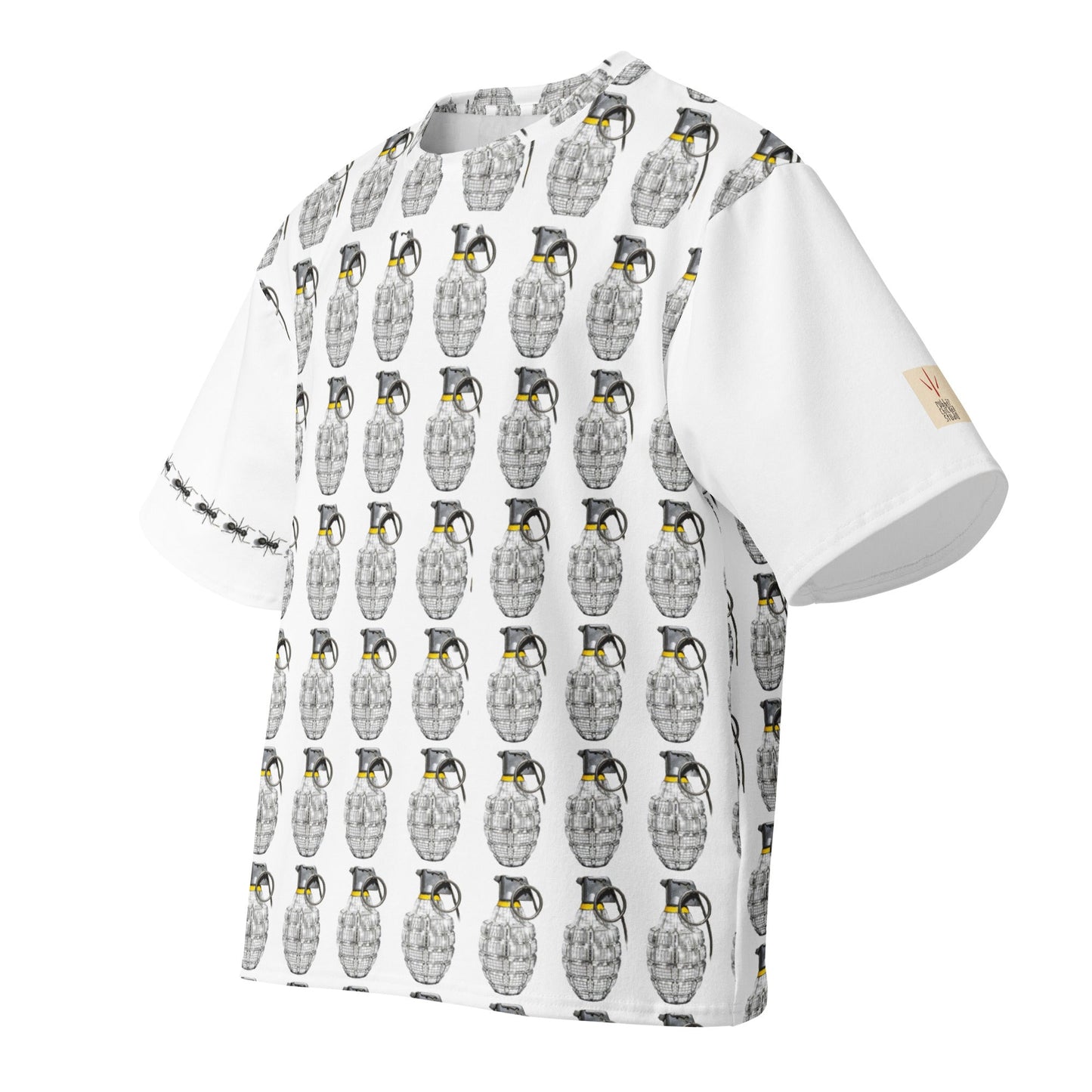 Disco Multi Grenades Oversized Cotton T-Shirt. - rubberchicken.studio