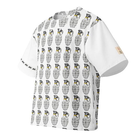 Disco Multi Grenades Oversized Cotton T-Shirt. - rubberchicken.studio