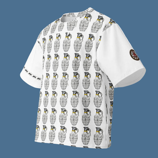 Disco Multi Grenades Oversized Cotton T-Shirt. - rubberchicken.studio
