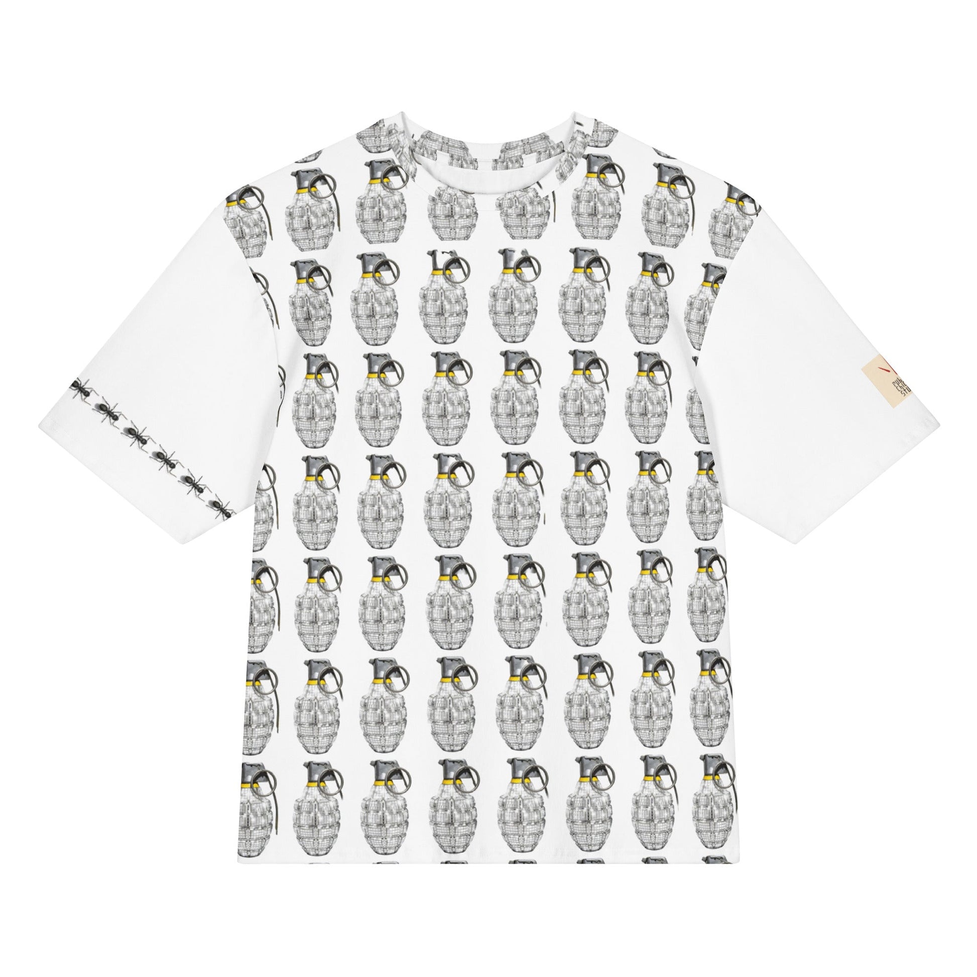Disco Multi Grenades Oversized Cotton T-Shirt. - rubberchicken.studio