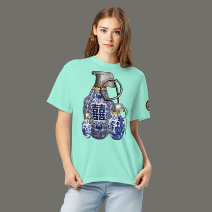 Double Happiness Trio Grenades T-Shirt - rubberchicken.studio
