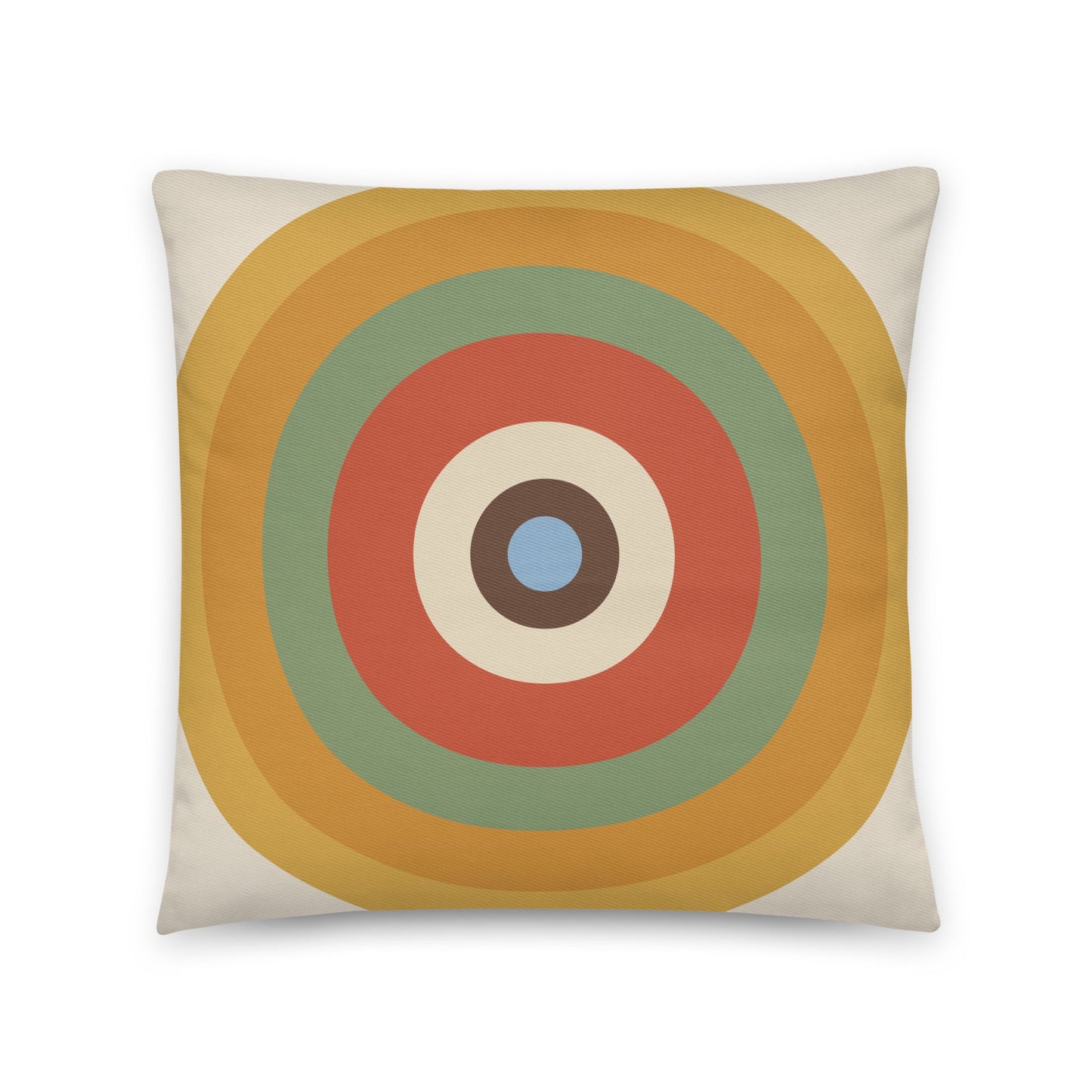 Fox - cotton cushion cover - Warm ochres, earthy greens and rich autumn tones - rubberchicken.studio