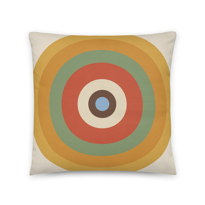 Fox - cotton cushion cover - Warm ochres, earthy greens and rich autumn tones - rubberchicken.studio