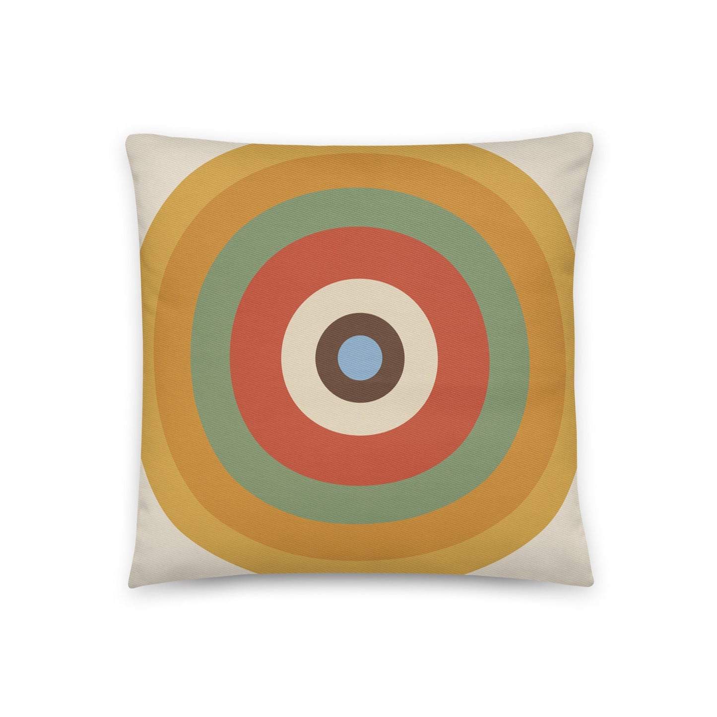 Fox - cotton cushion cover - Warm ochres, earthy greens and rich autumn tones - rubberchicken.studio