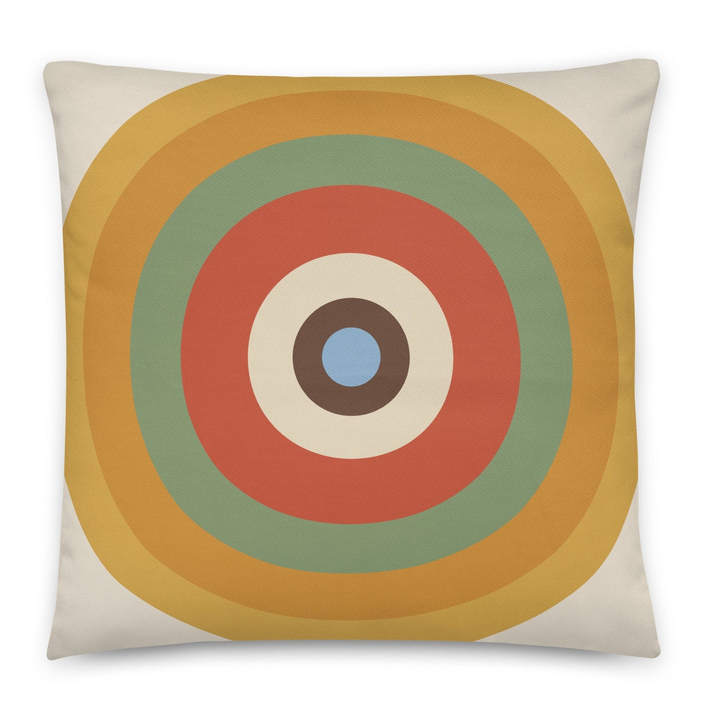 Fox - cotton cushion cover - Warm ochres, earthy greens and rich autumn tones - rubberchicken.studio