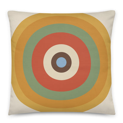 Fox - cotton cushion cover - Warm ochres, earthy greens and rich autumn tones - rubberchicken.studio