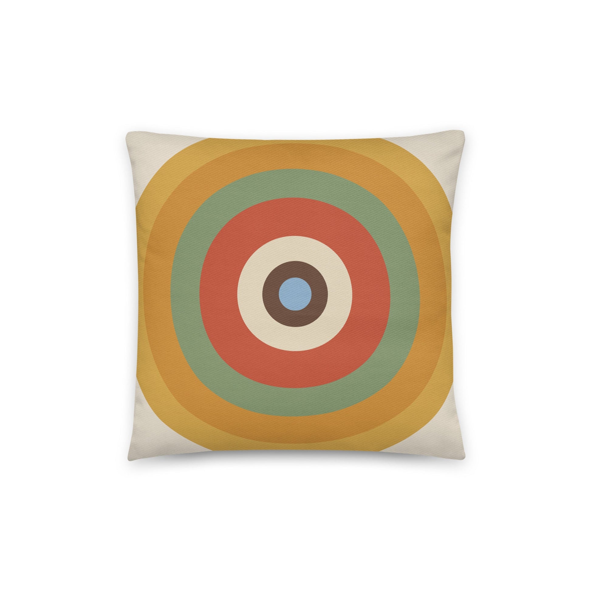 Fox - cotton cushion cover - Warm ochres, earthy greens and rich autumn tones - rubberchicken.studio