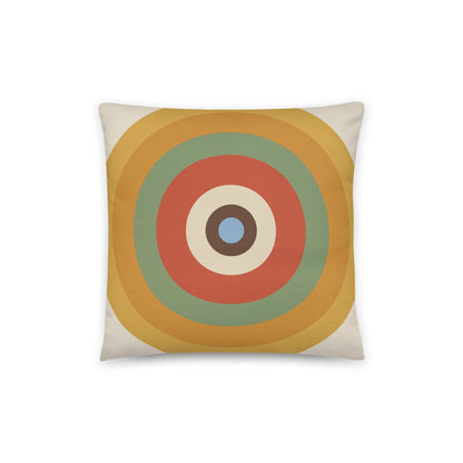 Fox - cotton cushion cover - Warm ochres, earthy greens and rich autumn tones - rubberchicken.studio