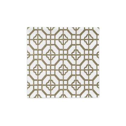 Gold & Sepia Oriental Trellis throw cushion cover - rubberchicken.studio