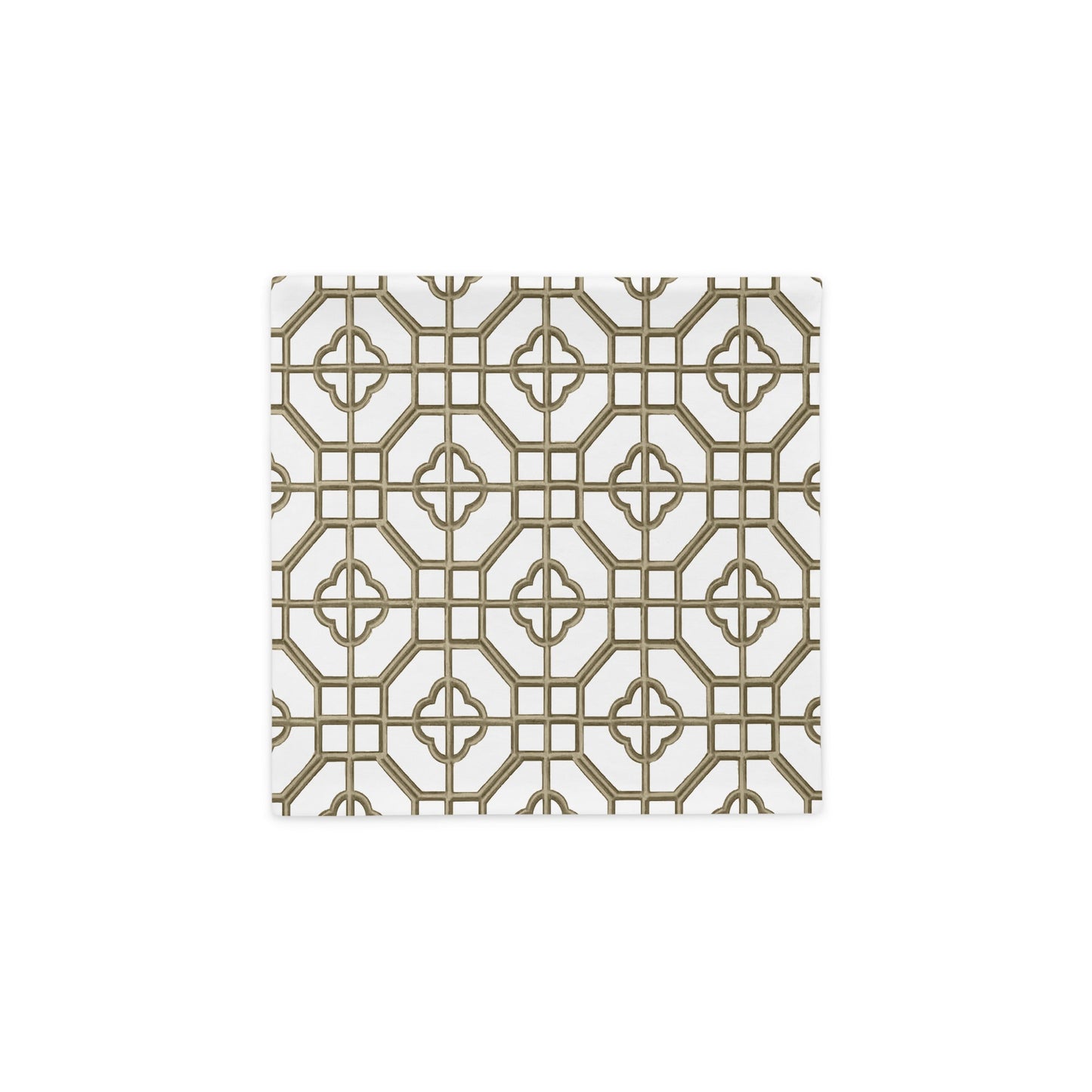 Gold & Sepia Oriental Trellis throw cushion cover - rubberchicken.studio