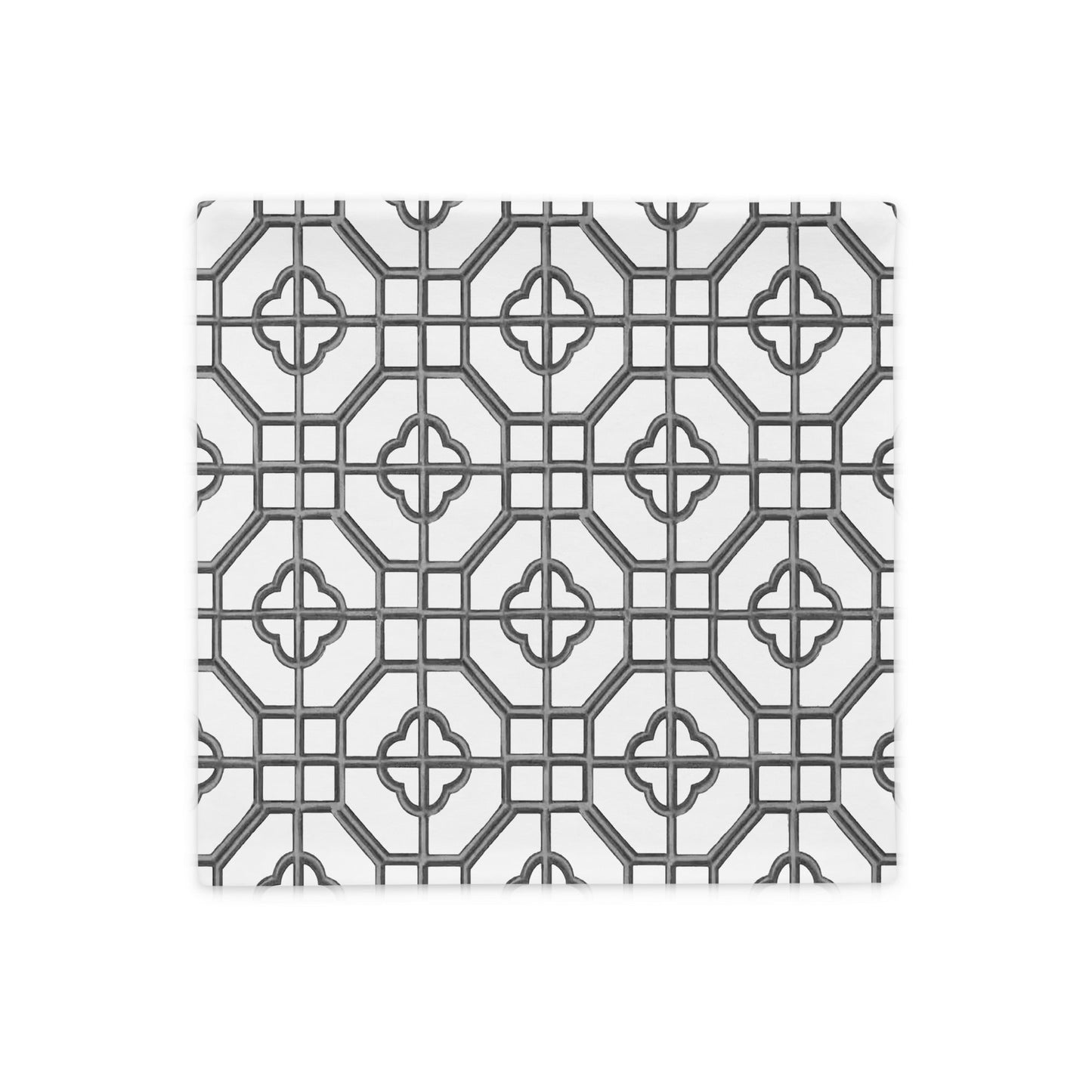 Gold & Sepia Oriental Trellis throw cushion cover - rubberchicken.studio