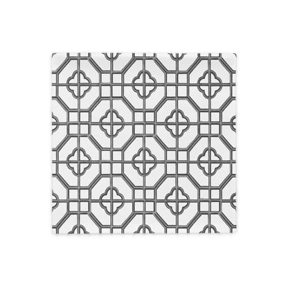Gold & Sepia Oriental Trellis throw cushion cover - rubberchicken.studio