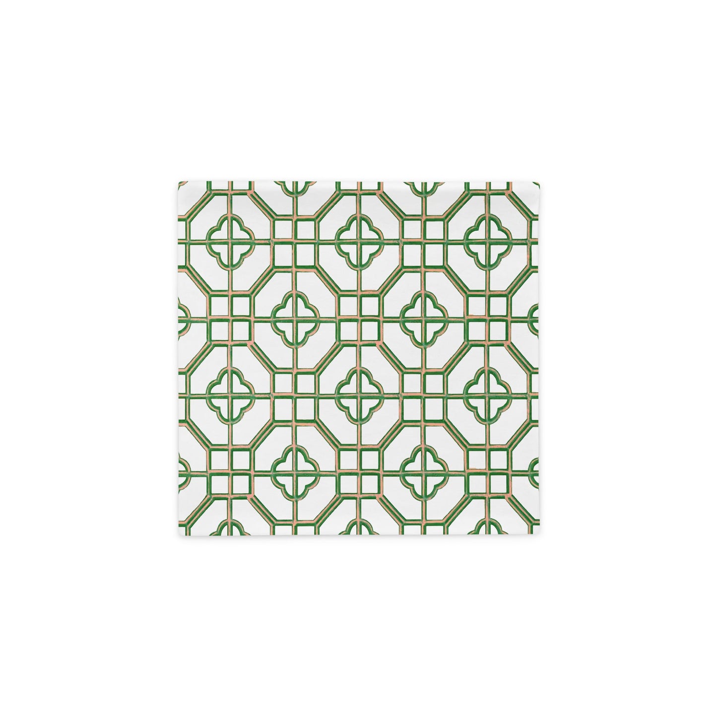 Golden Jade Oriental Trellis throw cushion cover - rubberchicken.studio