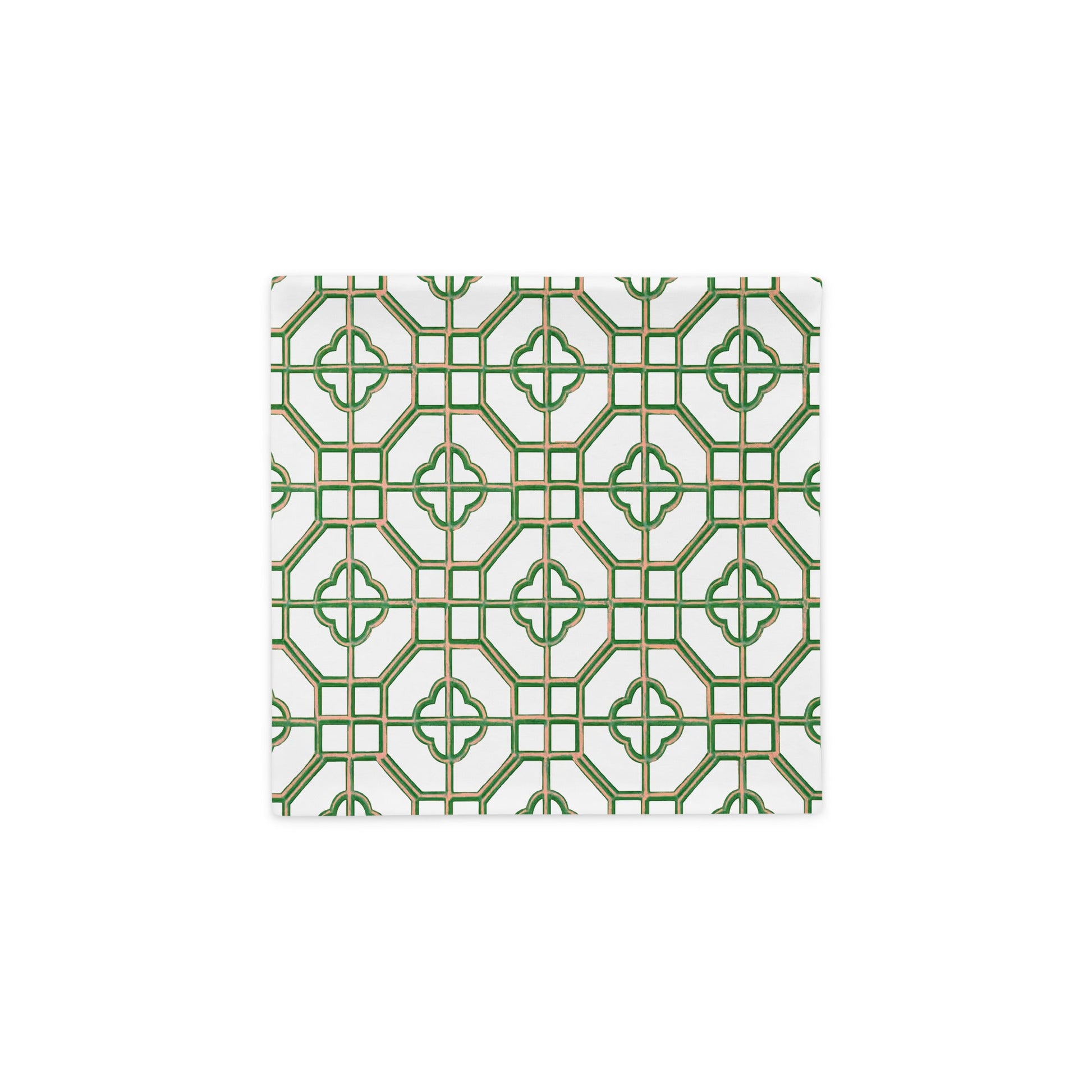 Golden Jade Oriental Trellis throw cushion cover - rubberchicken.studio