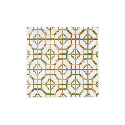 Golden Jade Oriental Trellis throw cushion cover - rubberchicken.studio