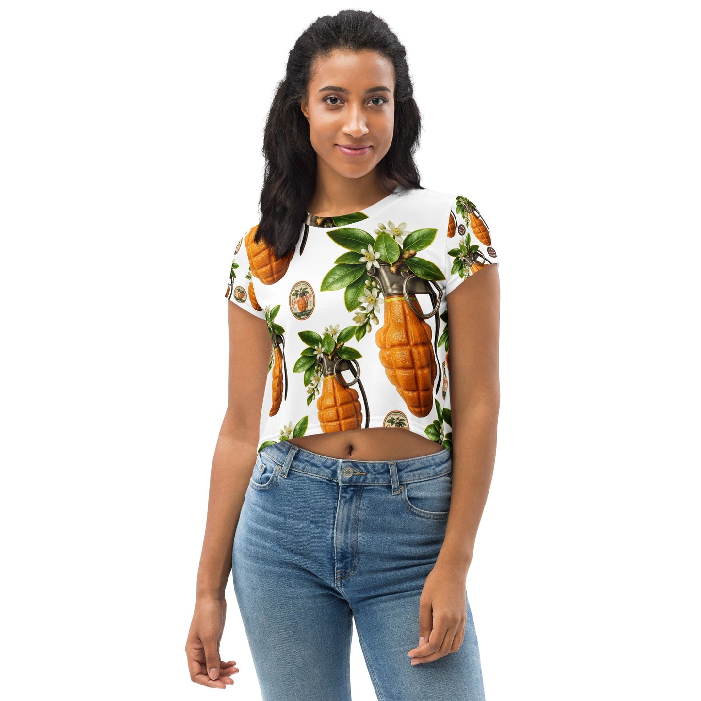 Granonges All-over print Crop Top - rubberchicken.studio