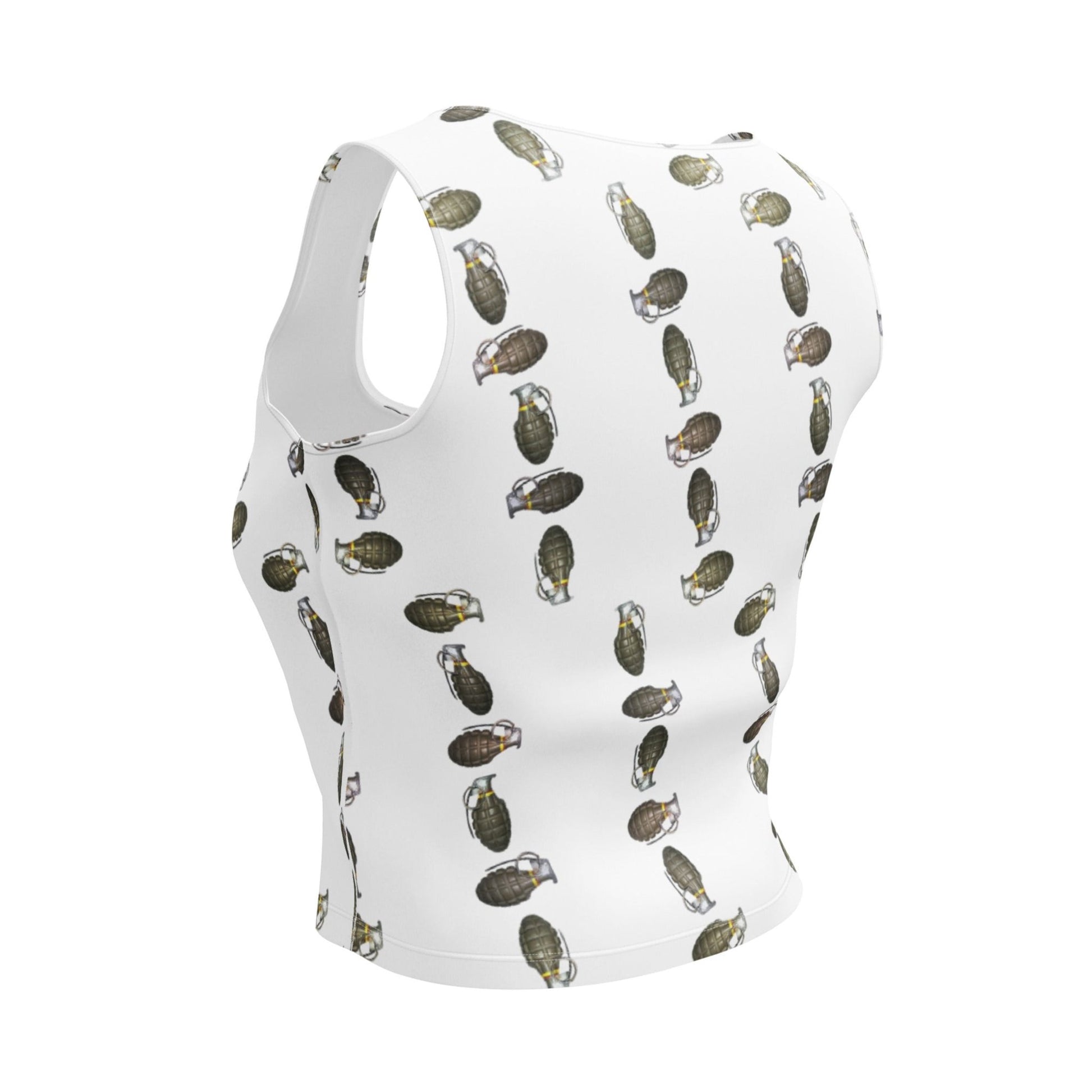 Green Grenades Crop Top - rubberchicken.studio