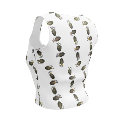 Green Grenades Crop Top - rubberchicken.studio