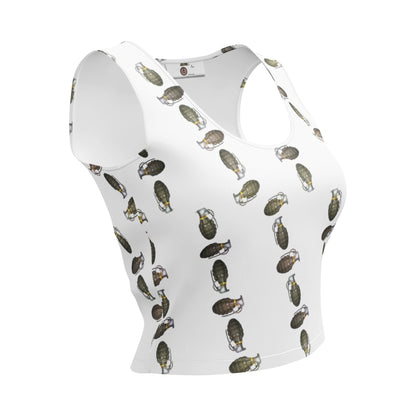 Green Grenades Crop Top - rubberchicken.studio