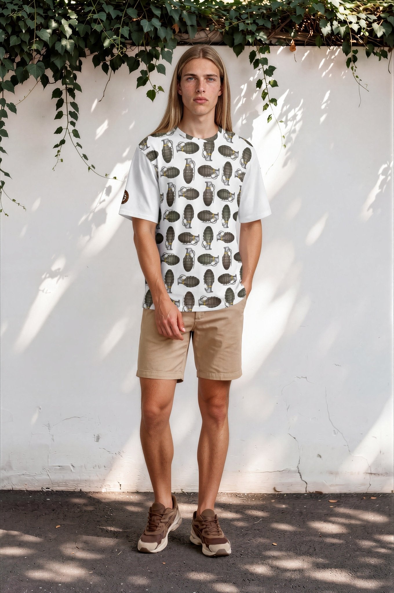 Green Grenades Oversized Cotton T-Shirt - rubberchicken.studio