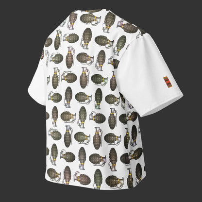 Green Grenades Oversized Cotton T-Shirt - rubberchicken.studio