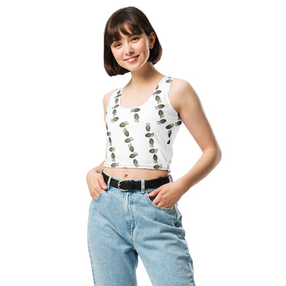 Green Grenades sleeveless Crop Top - rubberchicken.studio