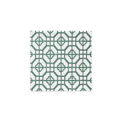 Jade & Celadon Oriental Trellis throw cushion cover - rubberchicken.studio